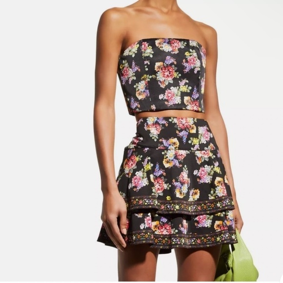 New! Alice + Olivia Ceresi Smocked Back Bandeau/ Corset Top 💕 sz 0 - Picture 6 of 12